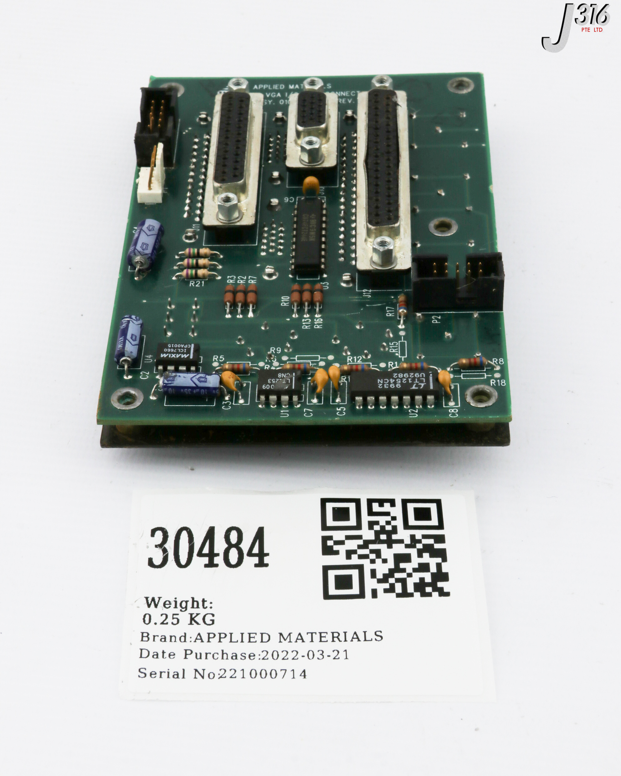 30484 APPLIED MATERIALS PCB ASSY, EP VGA I/O INTERCONNECT 0100-70034 ...